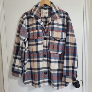 Miss Selfie Shacket Plaid Medium